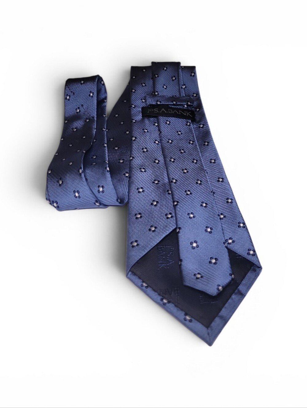 Jos A Bank Classic Navy Microdot Silk Tie - Men Accessories - Picture 5 of 8